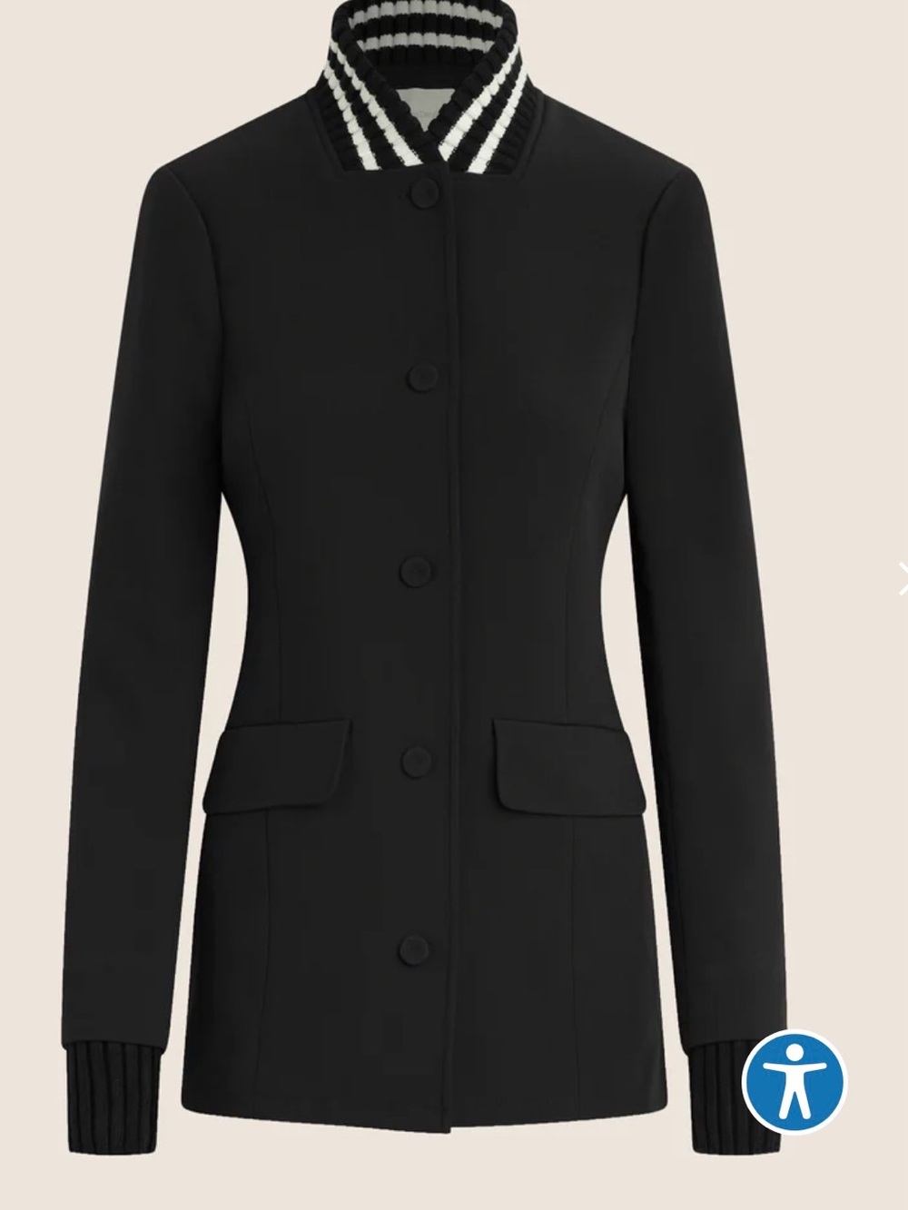 Favorite Daughter Black Varsity Blazer - worn just once - Picture 3 of 9